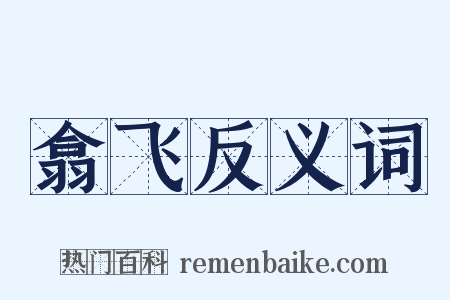 翕飞反义词是什么意思的图片
